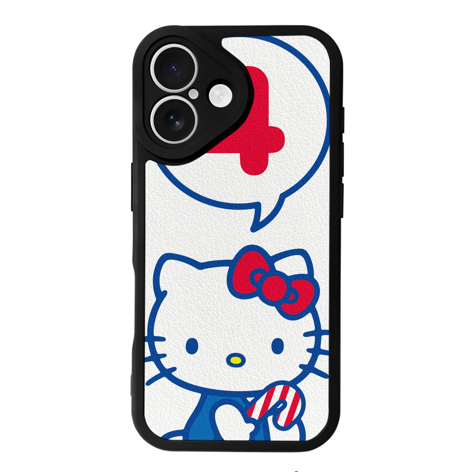 （画像用） Hello Kitty ハローキティ 【iPhone 16シリーズ対応】シリコンスマホケース（レザー調） 材質：シリコン